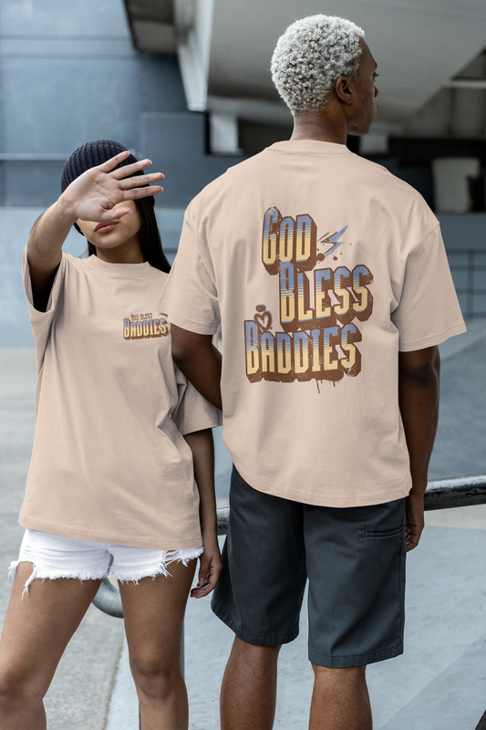 God Bless Baddies Oversized Luxe Tee (Cotton, Unisex)