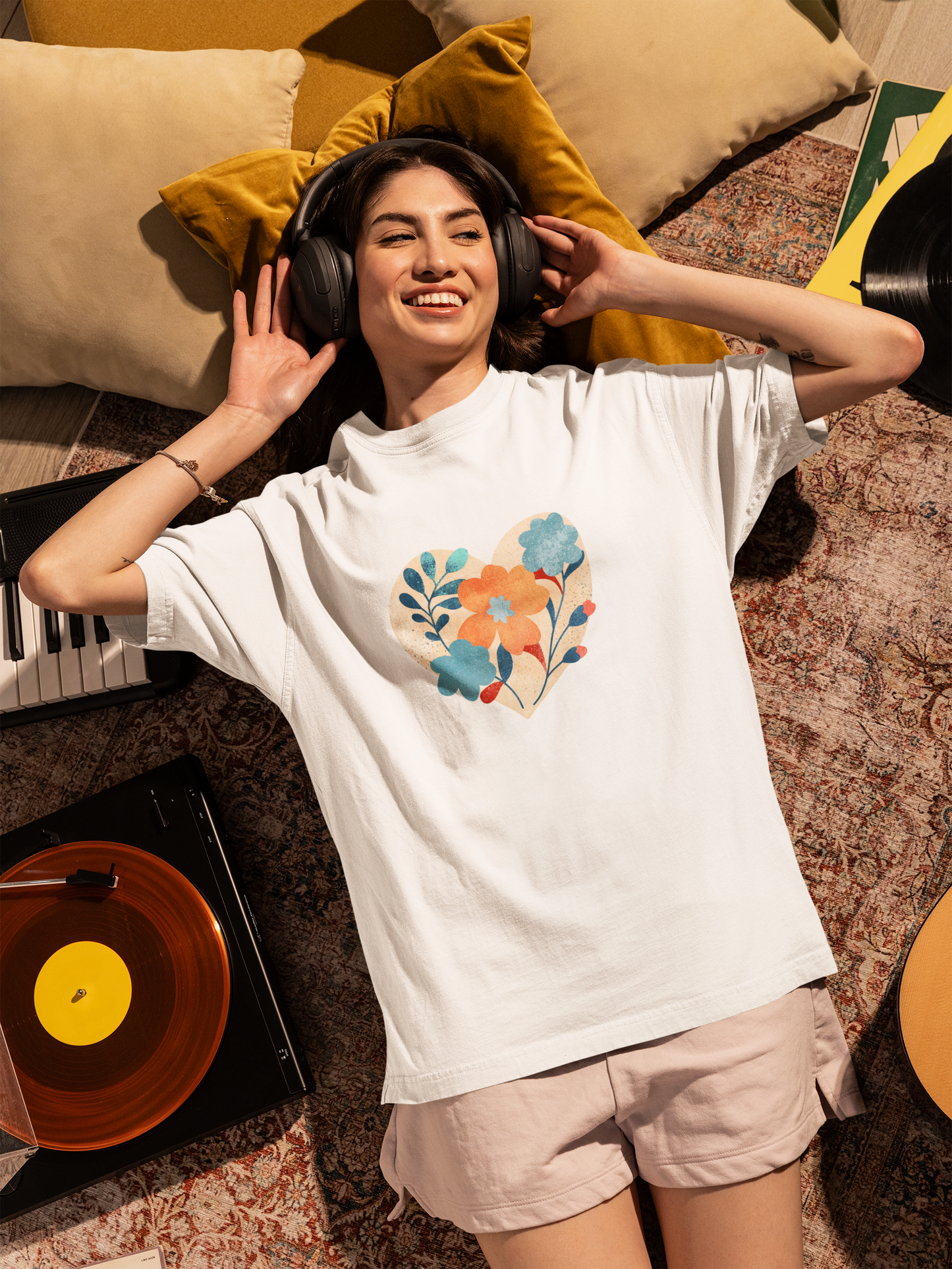Heart Plants Oversized Luxe Tee, 240gsm