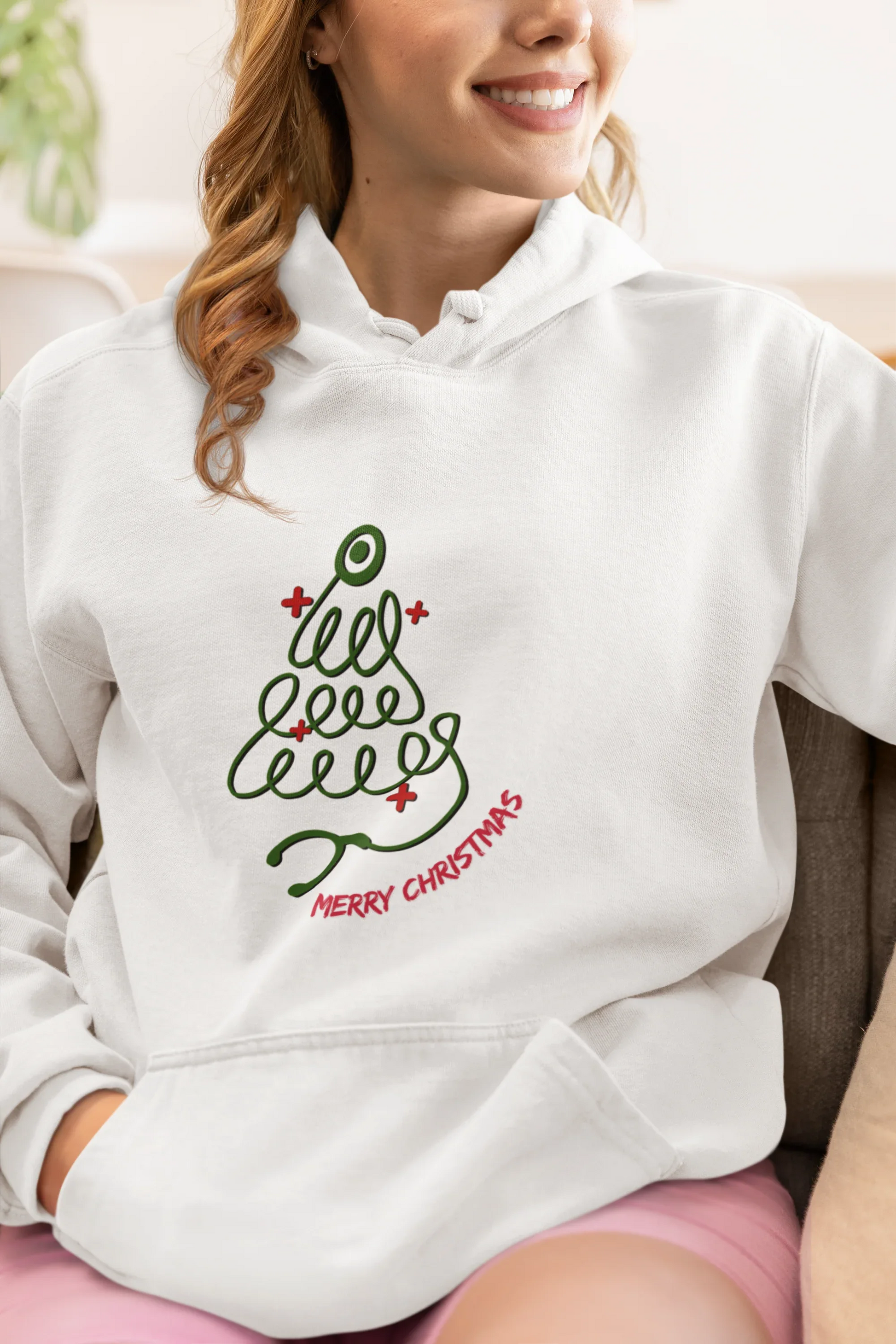 Doctor Christmas Tree Hoodie (Unisex, Cotton) - curledeyes