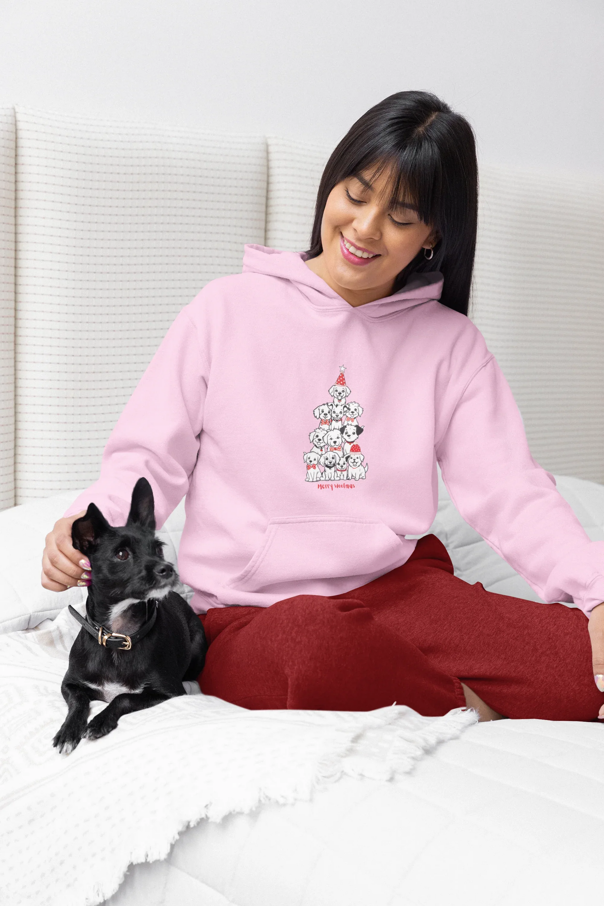 Merry Woofmas Dog tree Christmas Hoodie (Unisex, Cotton) - curledeyes
