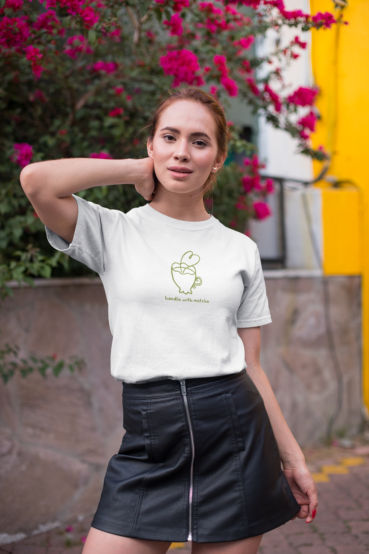 Handle with Matcha Tee (Unisex fit, Cotton)