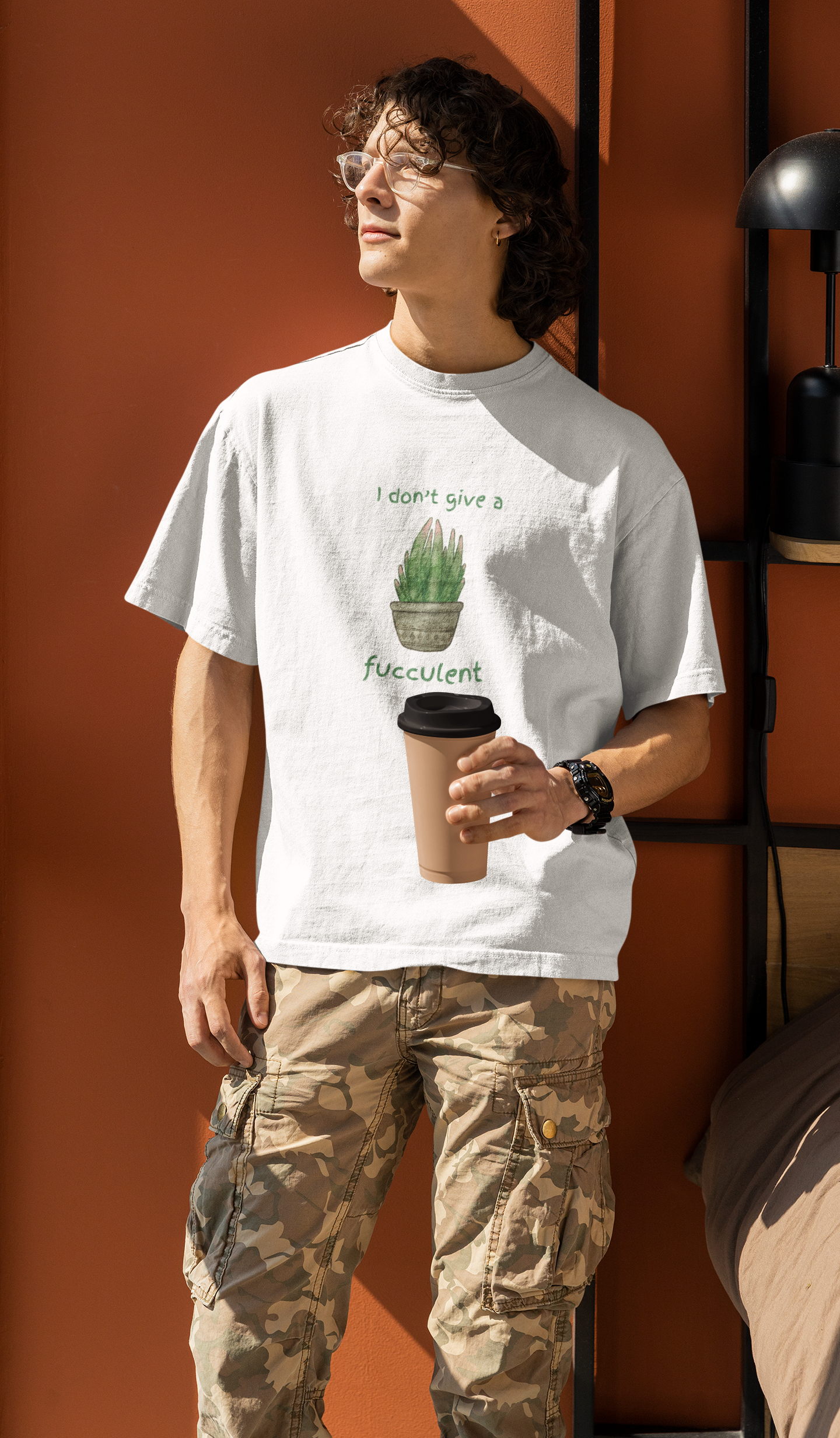 I Don’t Give a FUCculent Oversized Luxe Tee, 240gsm