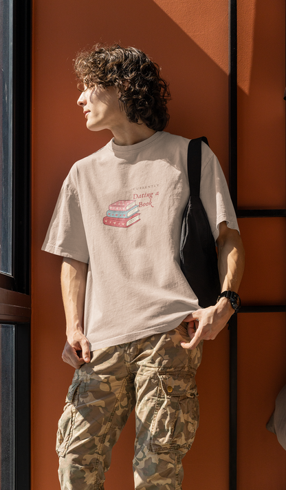 Dating a Book Oversized Luxe Tee, 240gsm