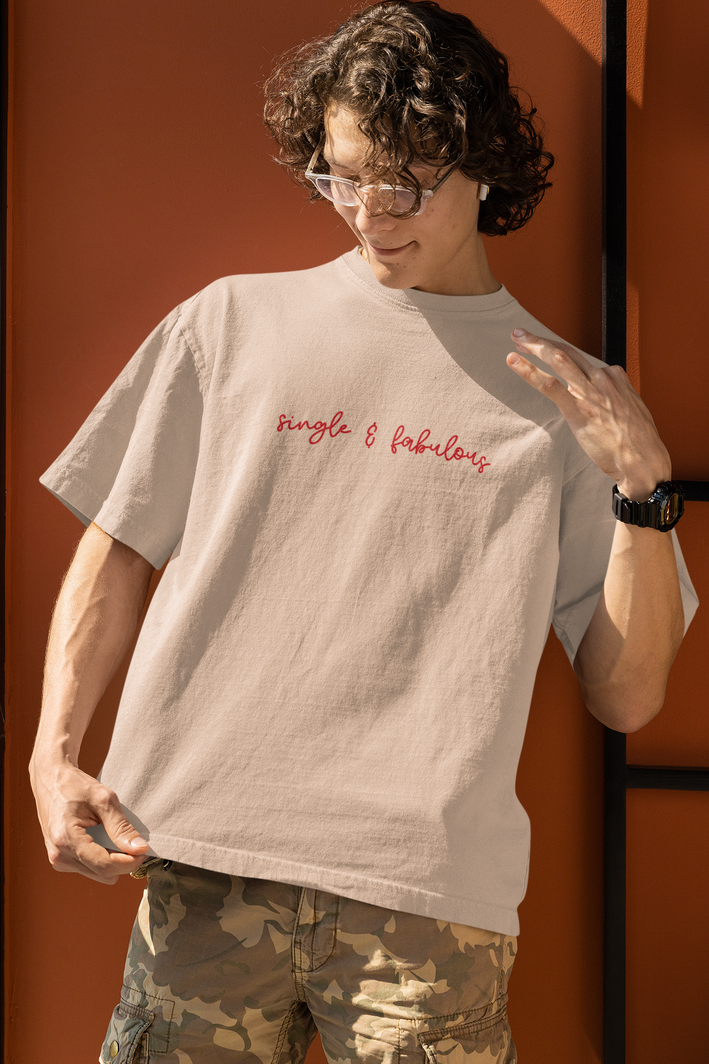 Single & Fabulous Oversized Luxe Tee, 240gsm