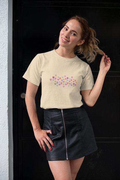 Flirty Hearts Tee (Cotton, Unisex)