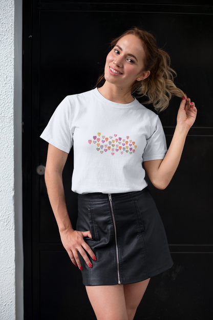 Flirty Hearts Tee (Cotton, Unisex)