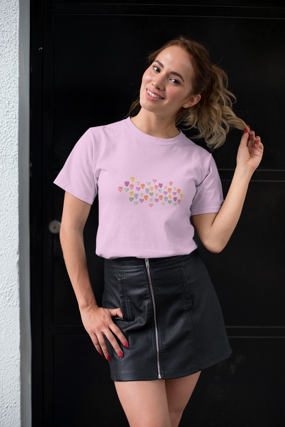 Flirty Hearts Tee (Cotton, Unisex)
