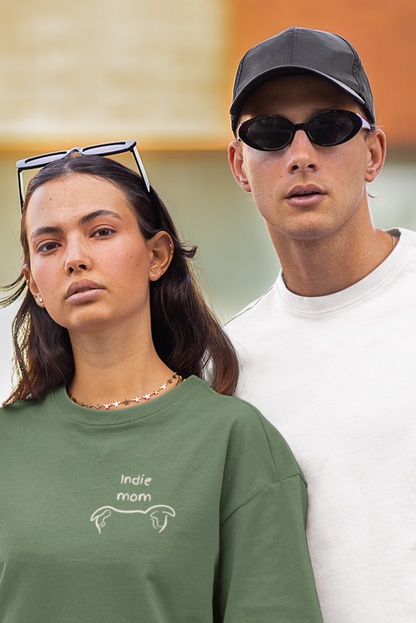 Indie Mom Oversized Luxe Tee (Unisex, Cotton)
