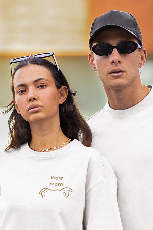 Indie Mom Oversized Luxe Tee (Unisex, Cotton)