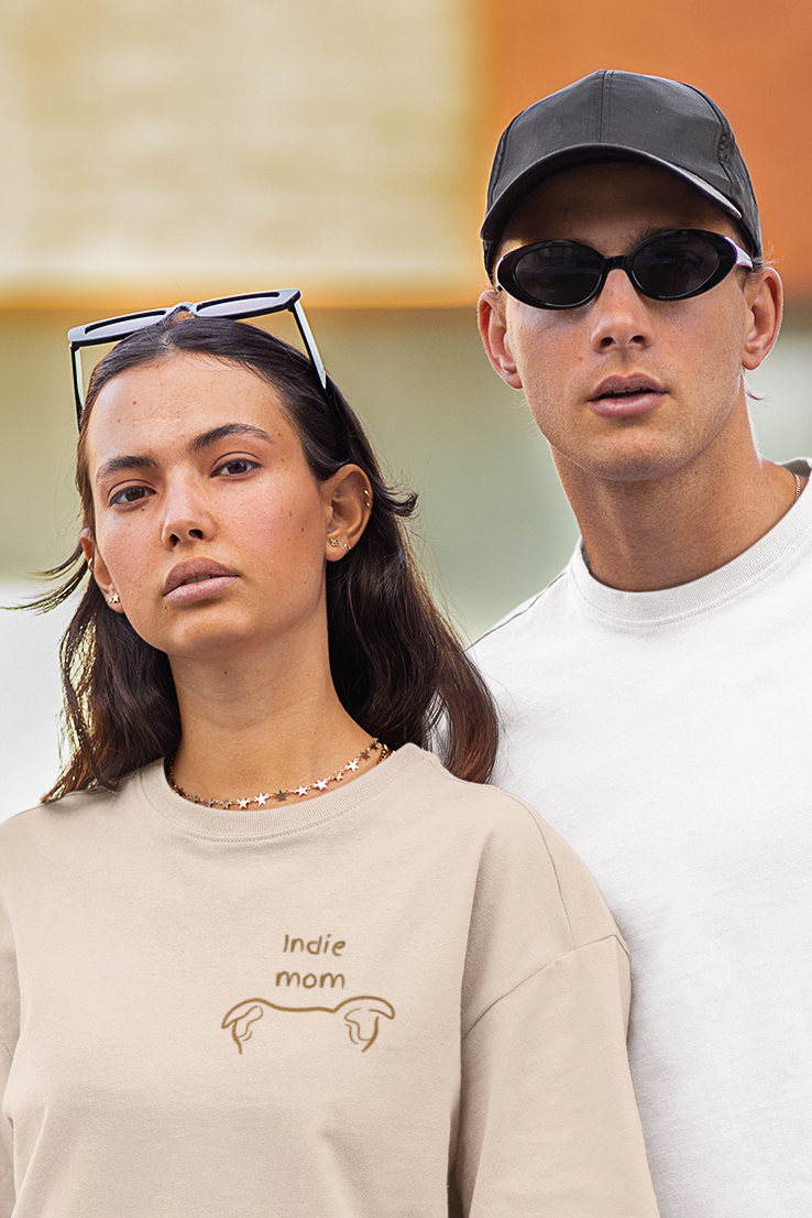 Indie Mom Oversized Luxe Tee (Unisex, Cotton)