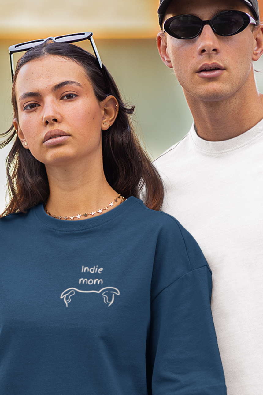 Indie Mom Oversized Luxe Tee (Unisex, Cotton)