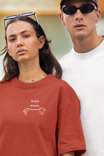 Indie Mom Oversized Luxe Tee (Unisex, Cotton)