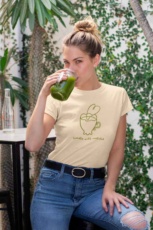 Handle with Matcha Tee (Woman fit, Cotton)