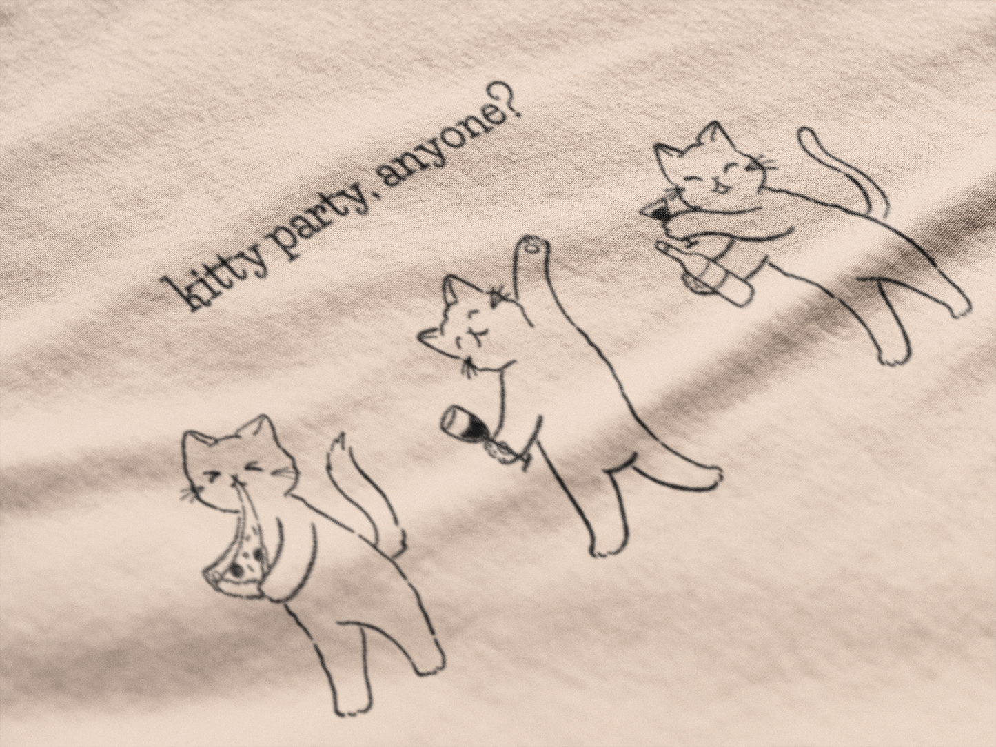 Kitty Party Oversized Luxe Tee (Unisex, Cotton)