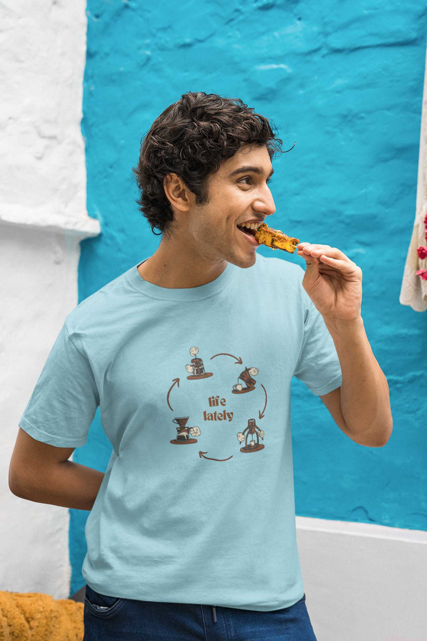 Life Lately: Coffee,  Cotton Tee : Unisex, Straight fit