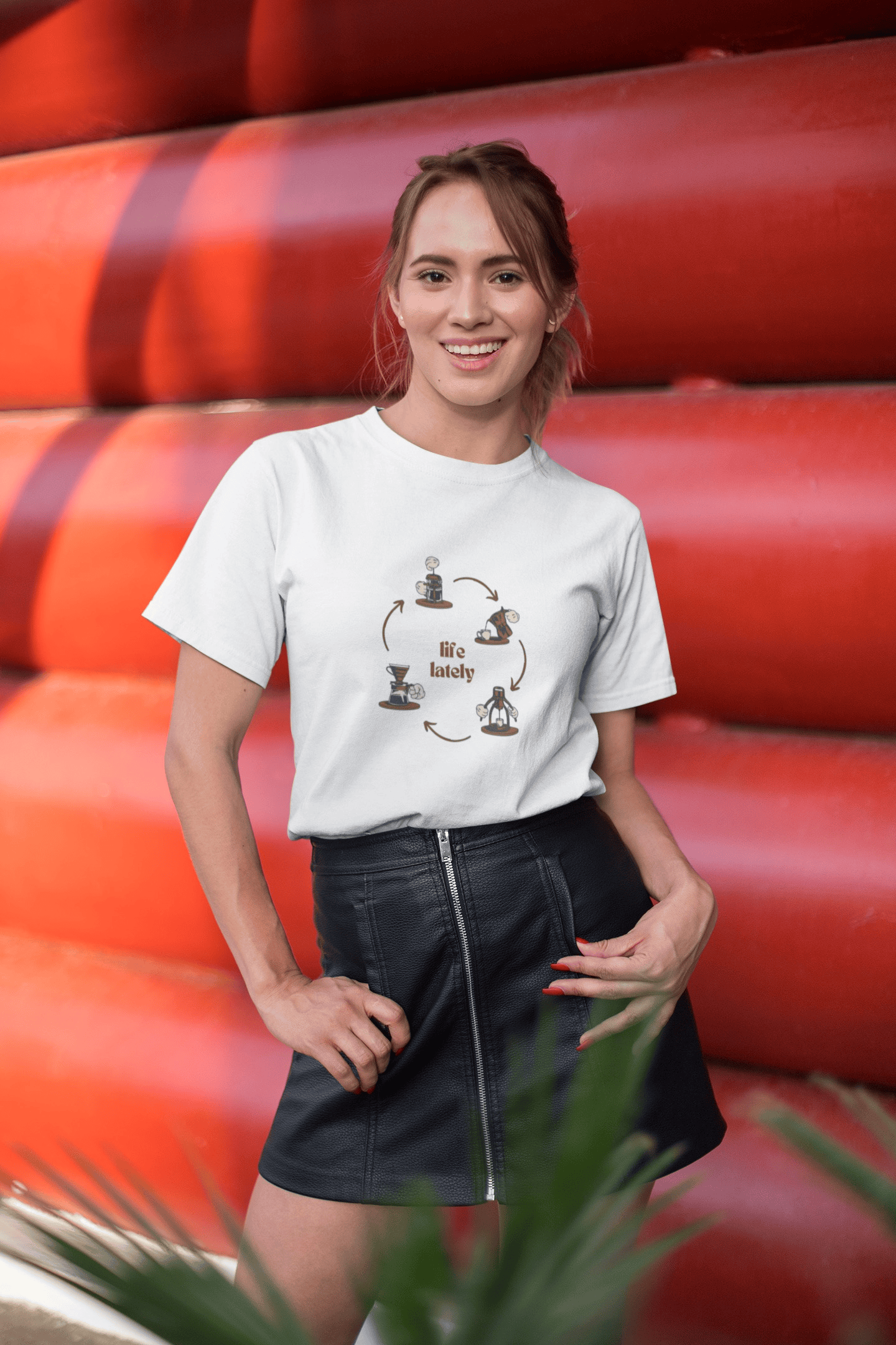 Life Lately: Coffee,  Cotton Tee : Unisex, Straight fit