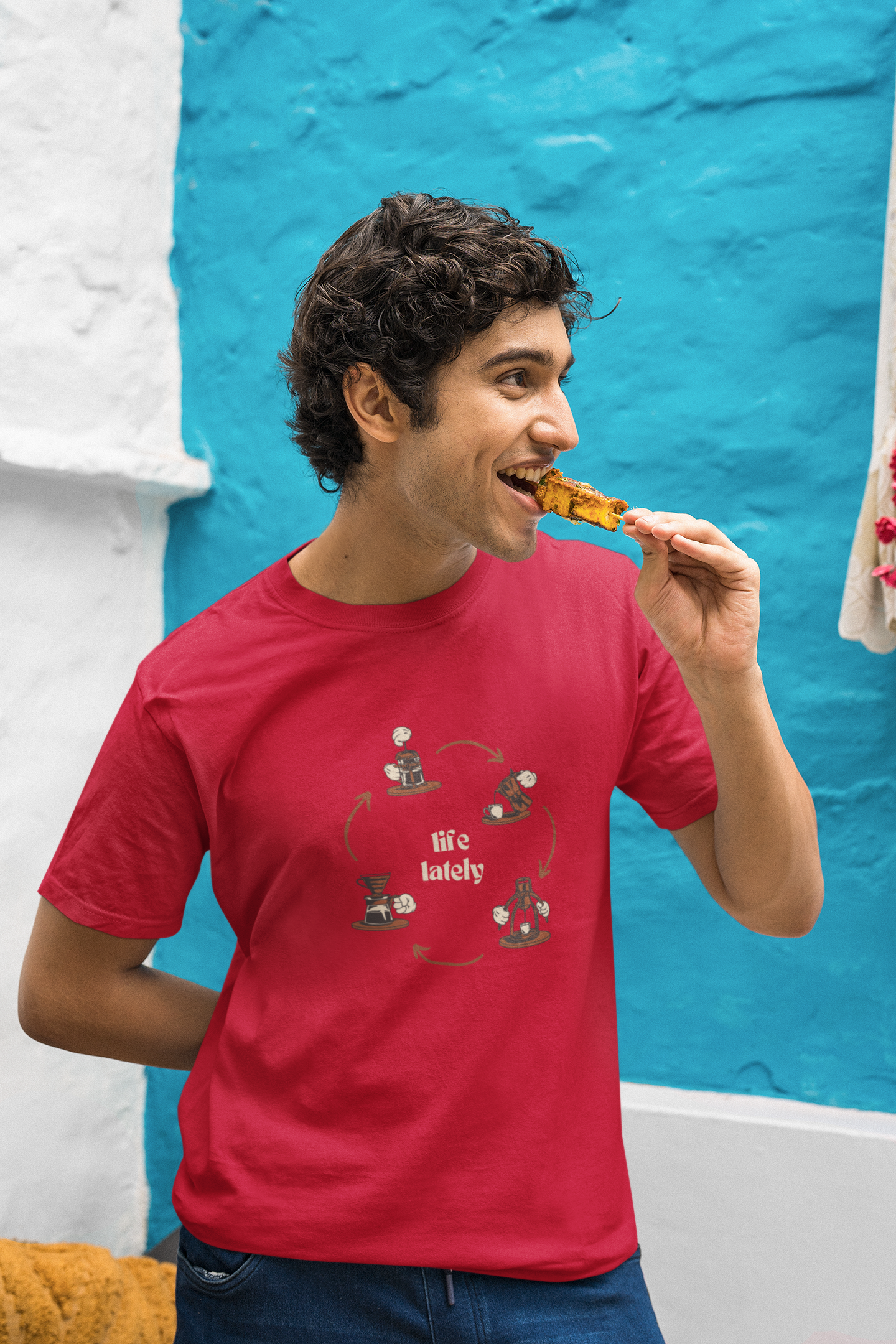 Life Lately: Coffee,  Cotton Tee : Unisex, Straight fit