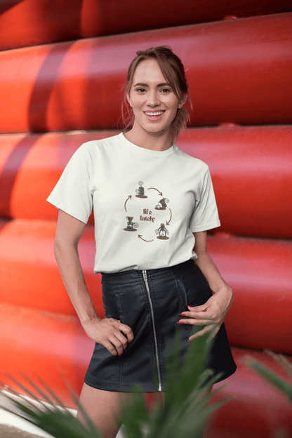 Life Lately: Coffee,  Cotton Tee : Unisex, Straight fit