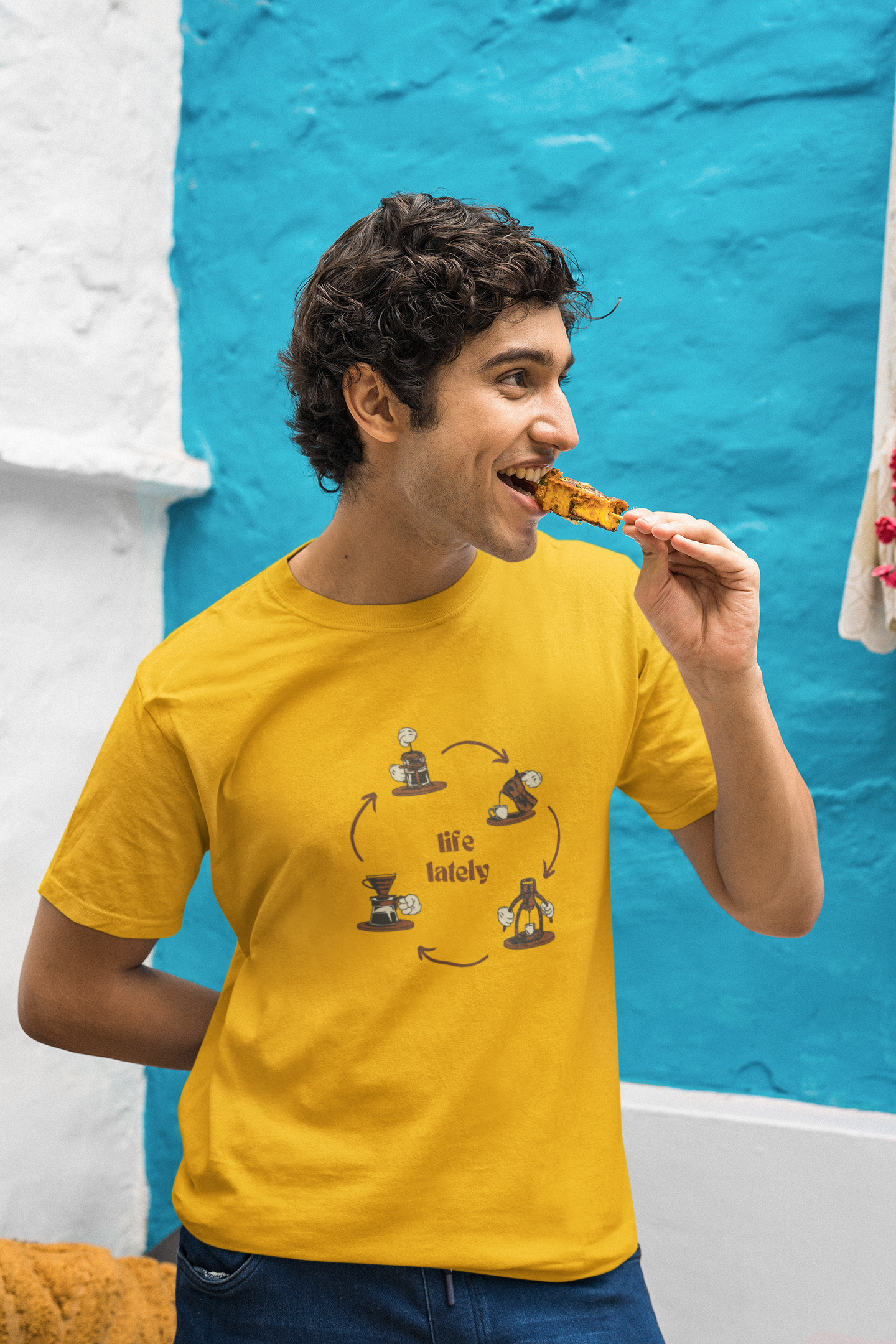 Life Lately: Coffee,  Cotton Tee : Unisex, Straight fit