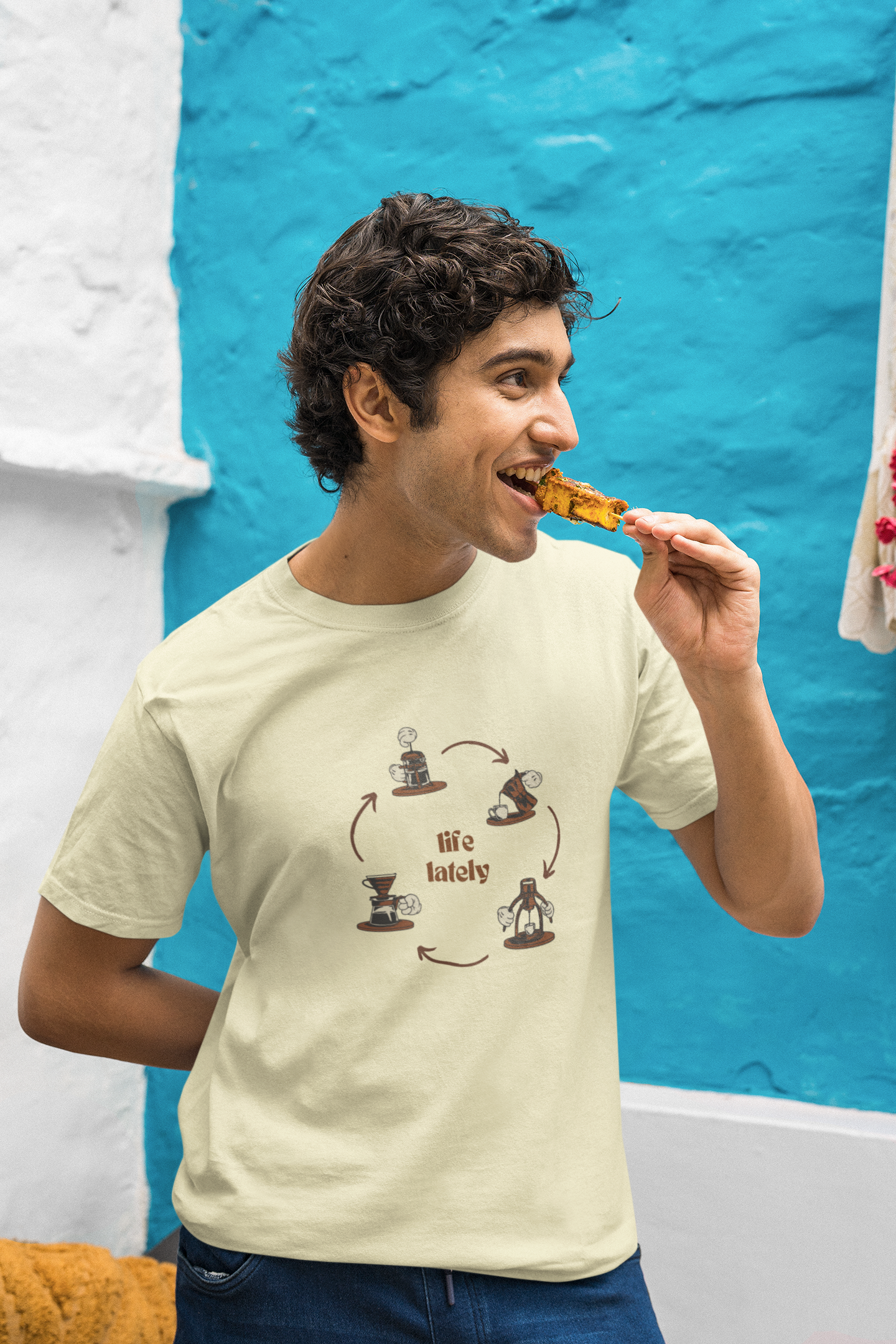 Life Lately: Coffee,  Cotton Tee : Unisex, Straight fit