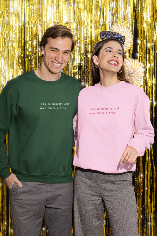 Let's Save Santa A Trip Christmas Sweatshirt: (Unisex, Cotton) - curledeyes