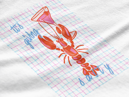 Lobster Martini Oversized Luxe Tee (Cotton, Unisex)