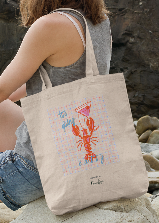 Lobster Martini Tote Bag (Cotton Canvas)