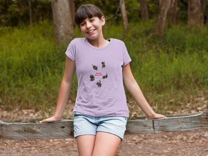 Meowy Cat Christmas Kids T-shirts (Unisex, Cotton) - curledeyes