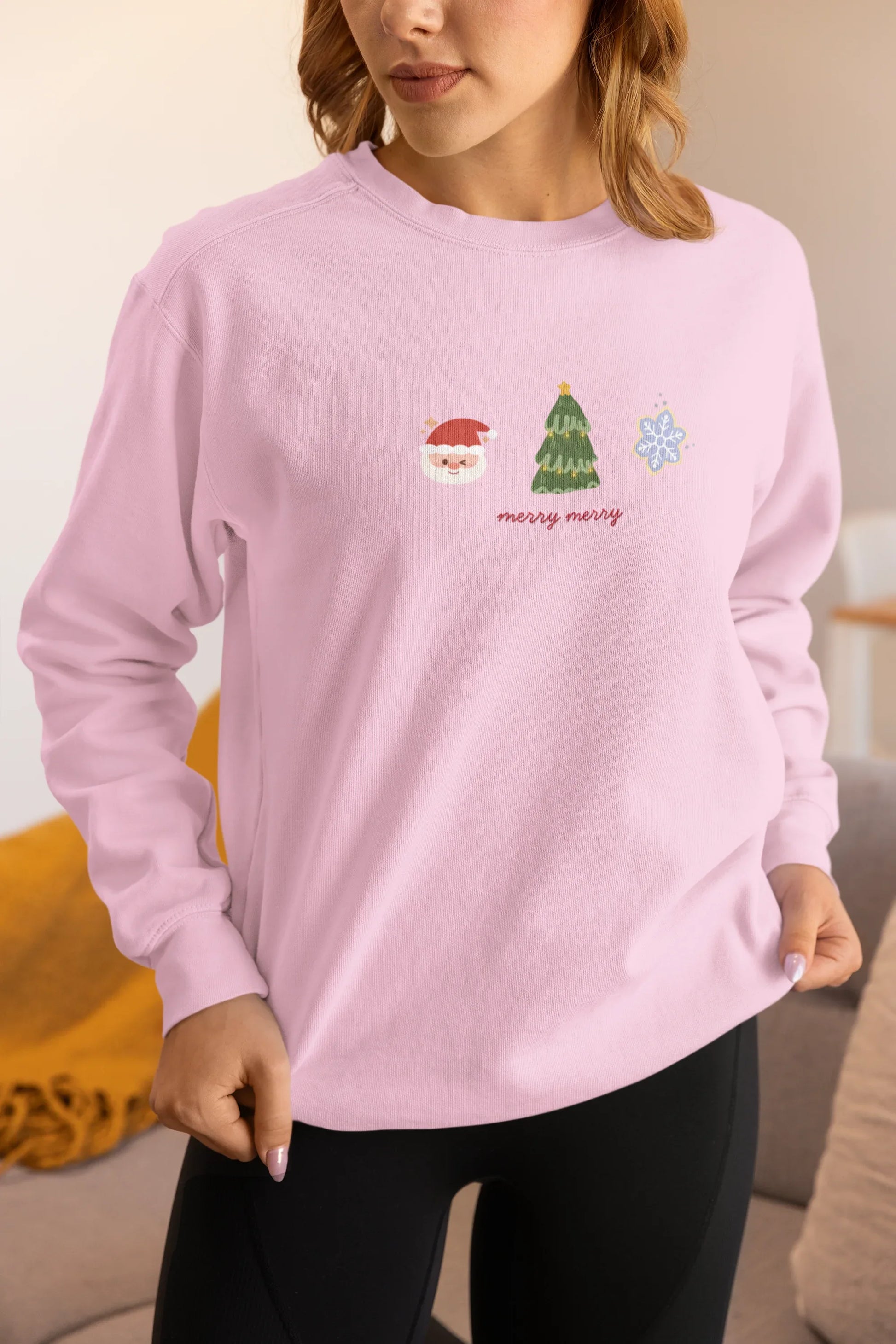 Merry Merry Christmas Sweatshirt (Unisex, Cotton) - curledeyes