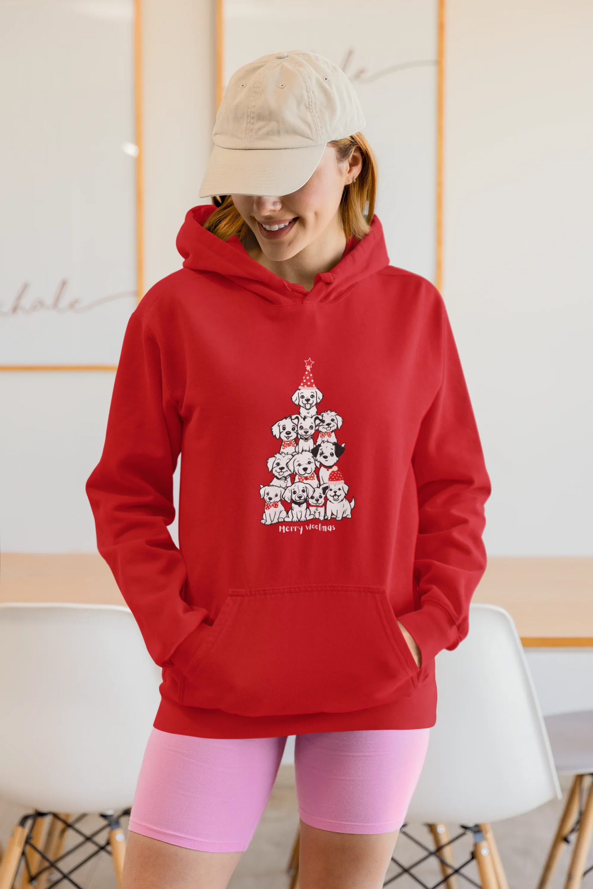 Merry Woofmas Dog tree Christmas Hoodie (Unisex, Cotton) - curledeyes