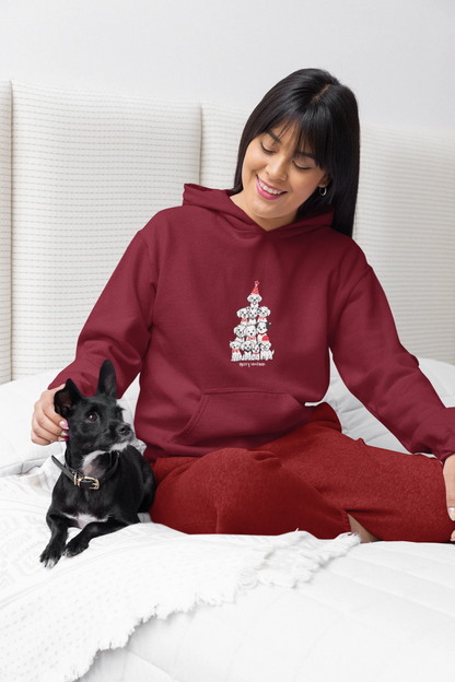 Merry Woofmas Dog tree Christmas Hoodie (Unisex, Cotton) - curledeyes