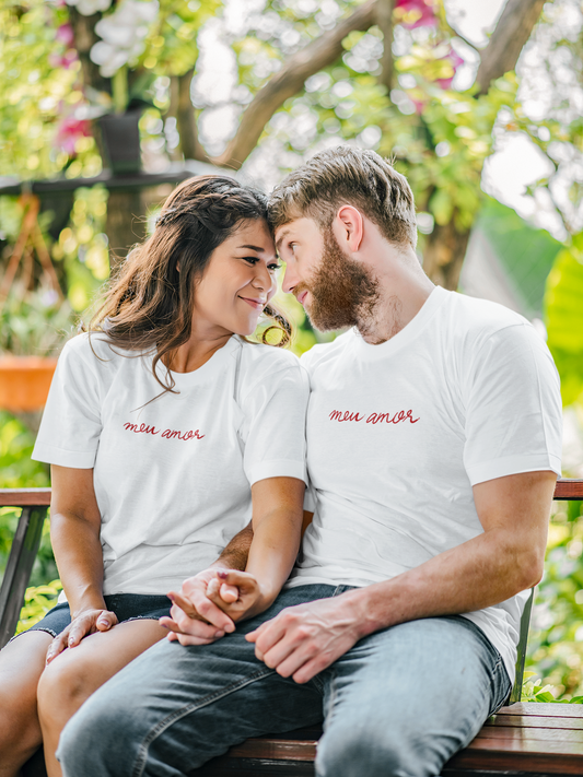 Meu Amor’ My love Set of 2 Tee (Cotton, Unisex)