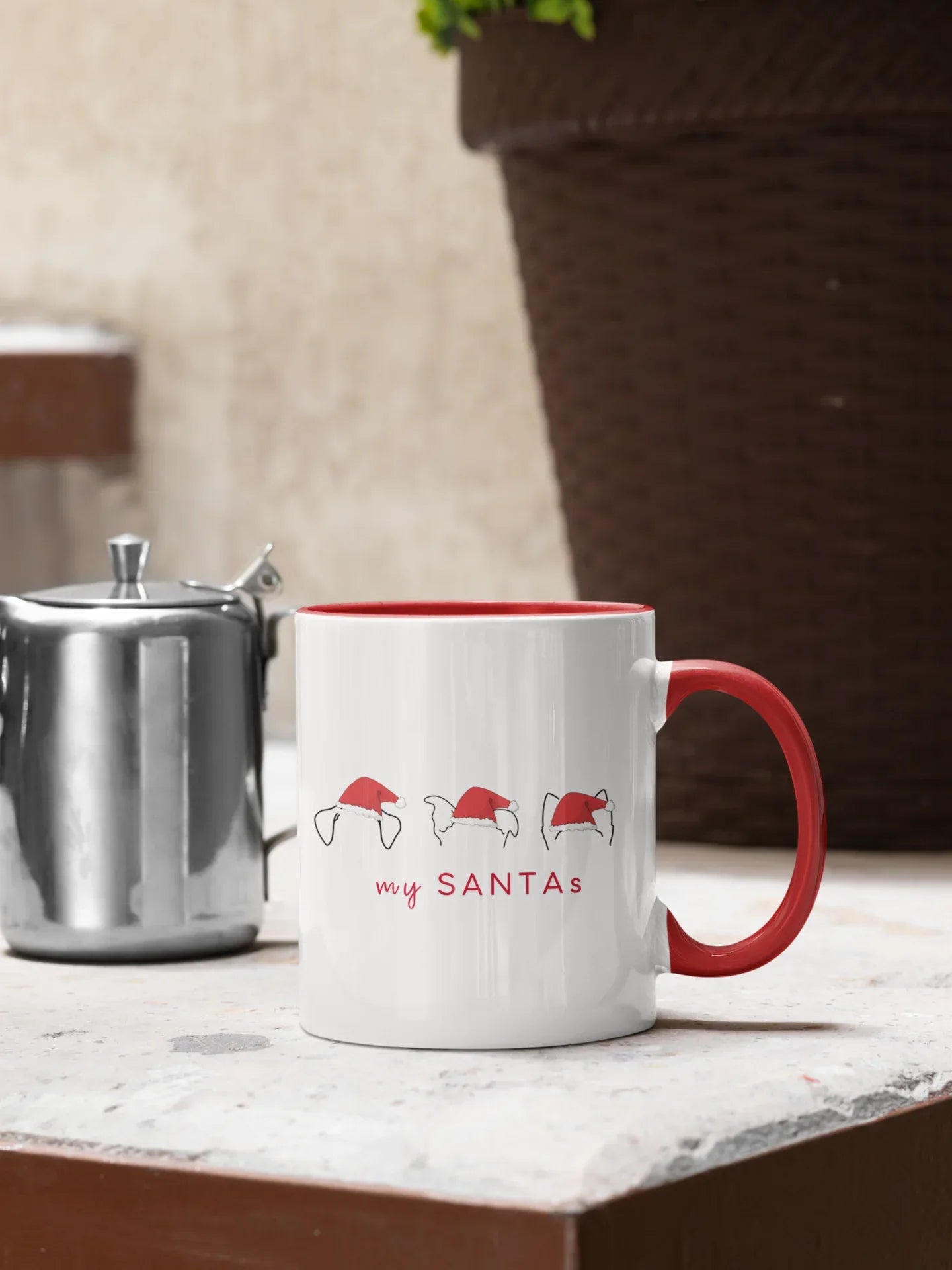 My Santas Dog Christmas Mug (Ceramic, 330ml) - curledeyes