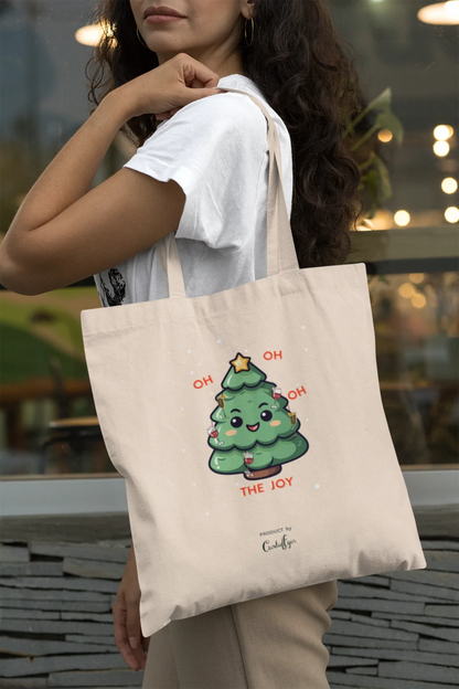Oh The Joy Christmas Tote Bag (Cotton canvas) - curledeyes