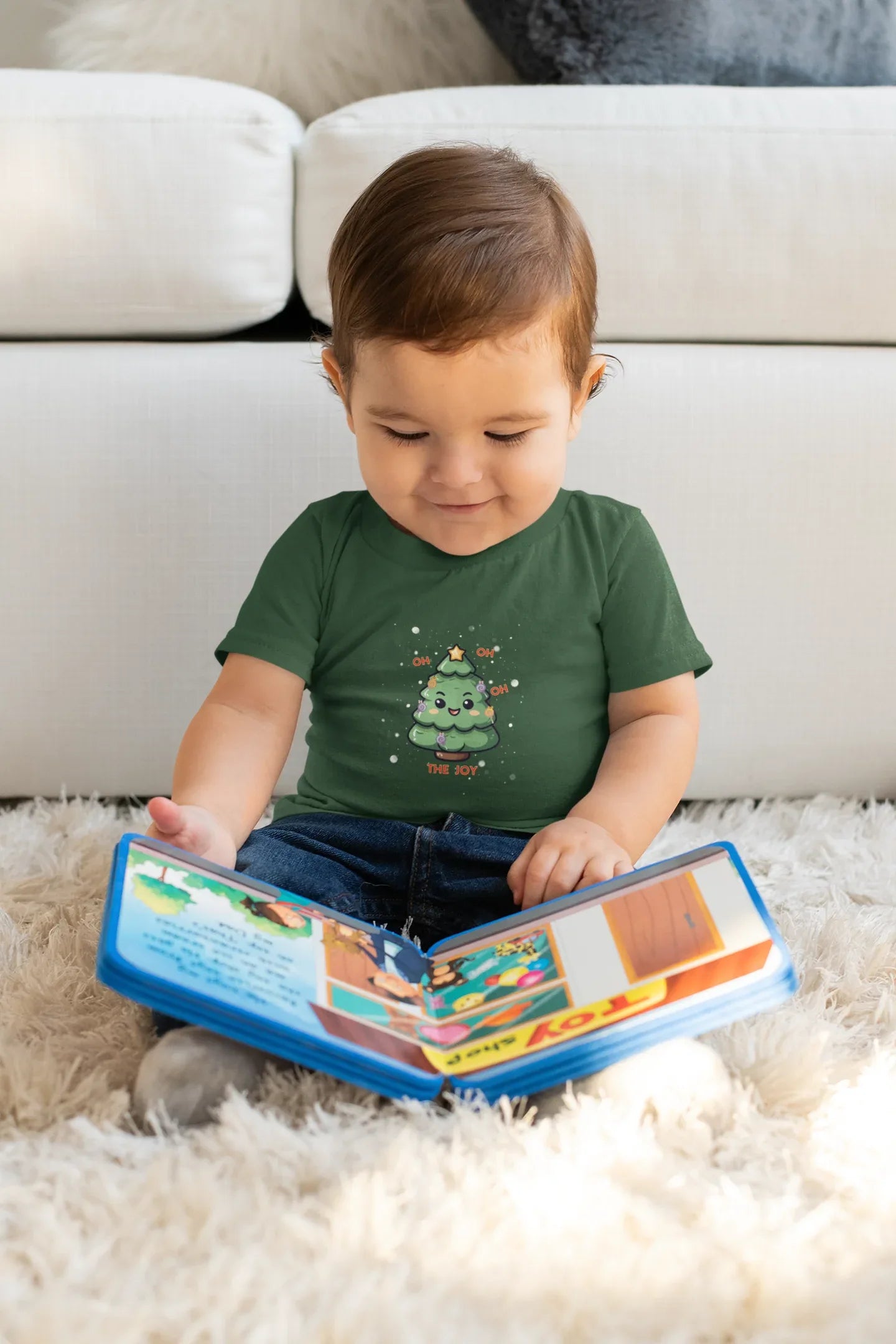 Oh The Joy Kids Christmas T-shirt (Unisex, Cotton) - curledeyes