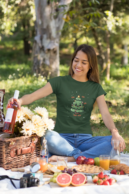 Oh The Joy Christmas Tee (Woman fit, Cotton) - curledeyes