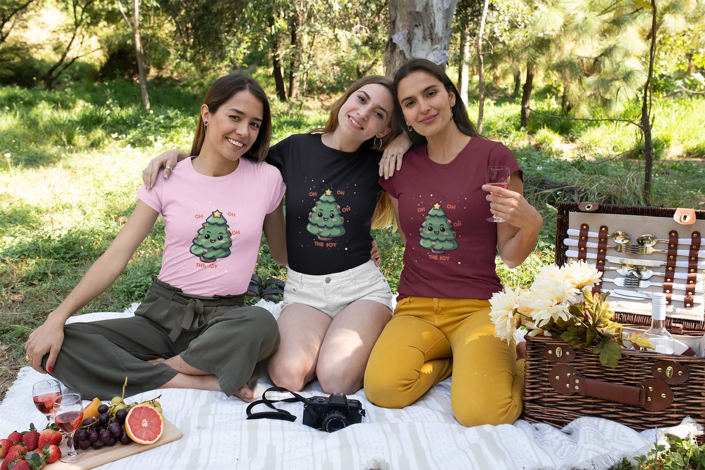 Oh The Joy Christmas Tee (Woman fit, Cotton) - curledeyes