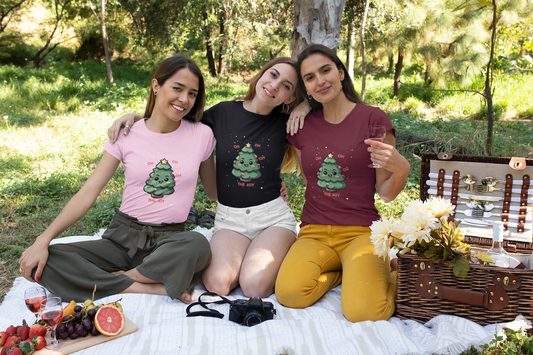 Oh The Joy Christmas Tee (Woman fit, Cotton) - curledeyes