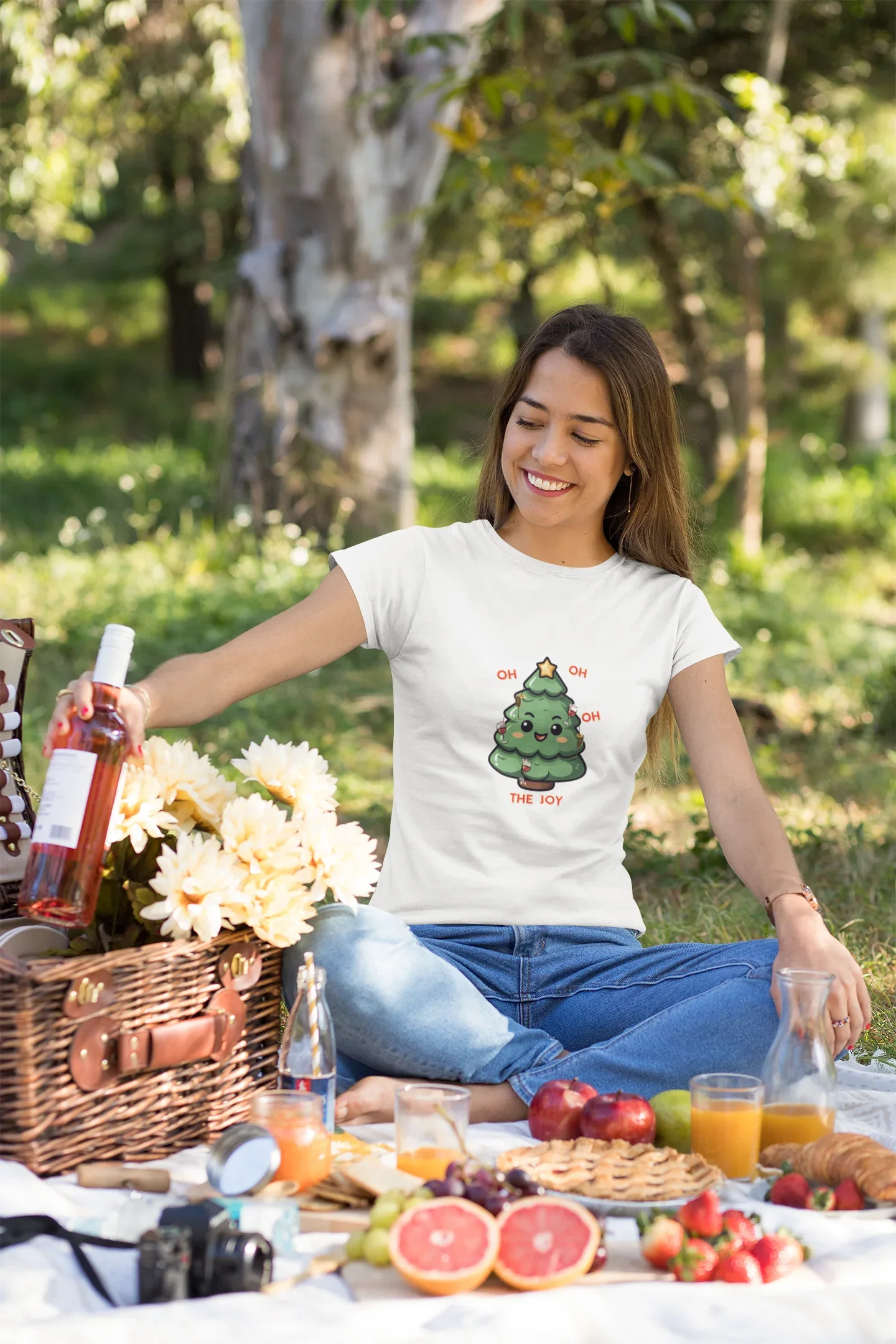 Oh The Joy Christmas Tee (Woman fit, Cotton) - curledeyes