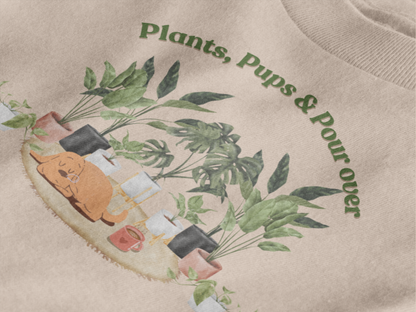 Plants Pups & Pour Overs Crop Top