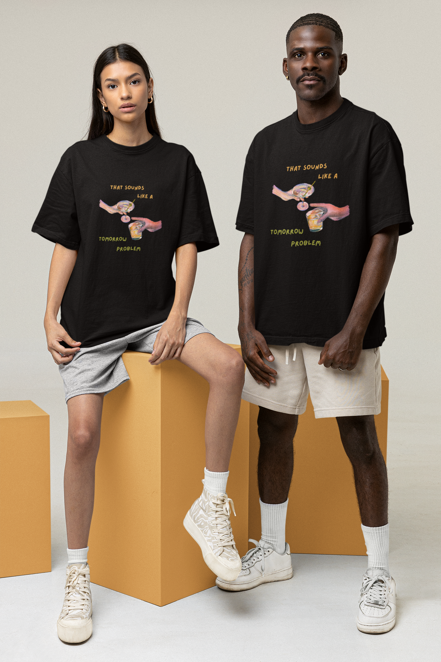 Problem for Another Day Oversized Luxe Tee (Cotton, Unisex)
