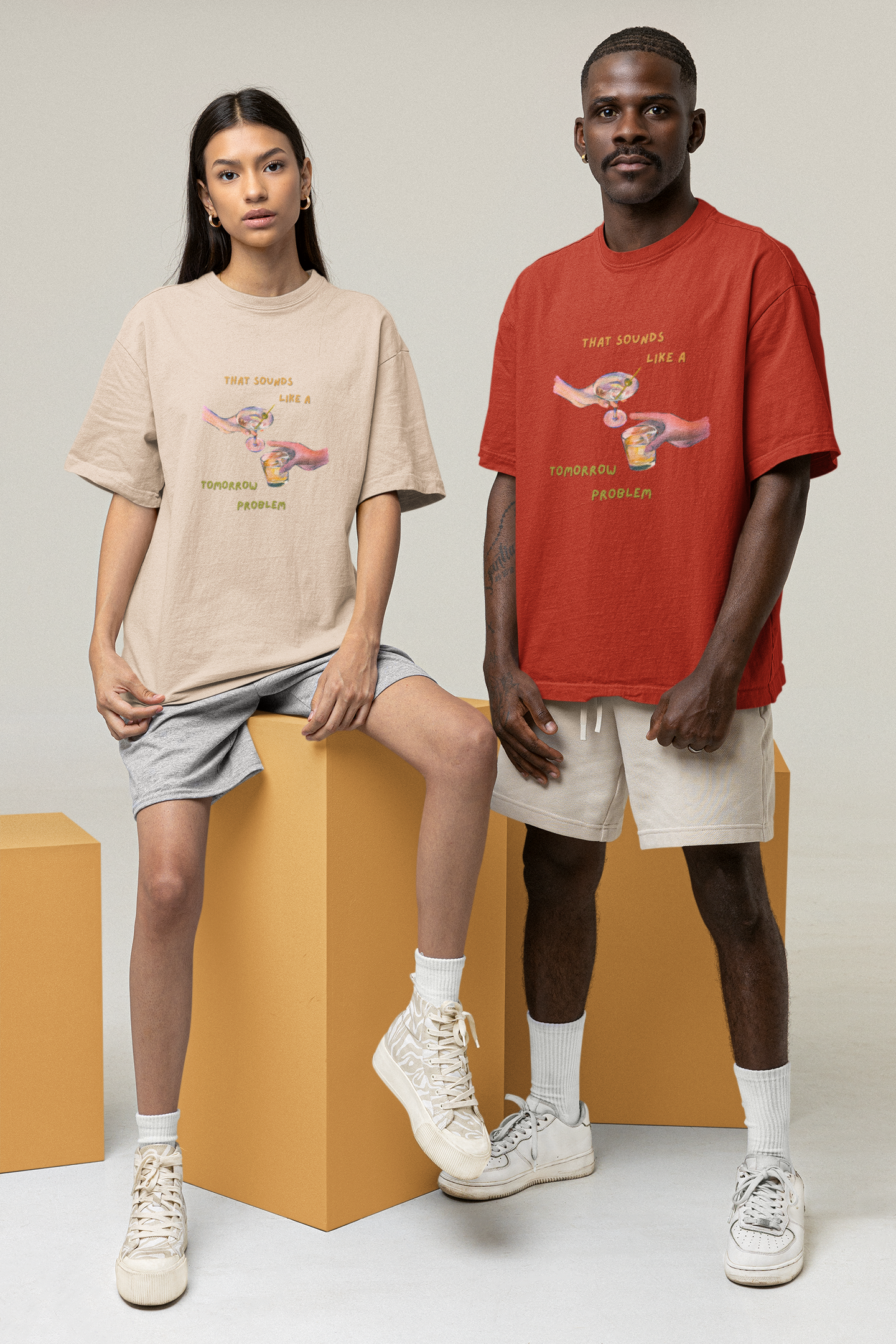 Problem for Another Day Oversized Luxe Tee (Cotton, Unisex)