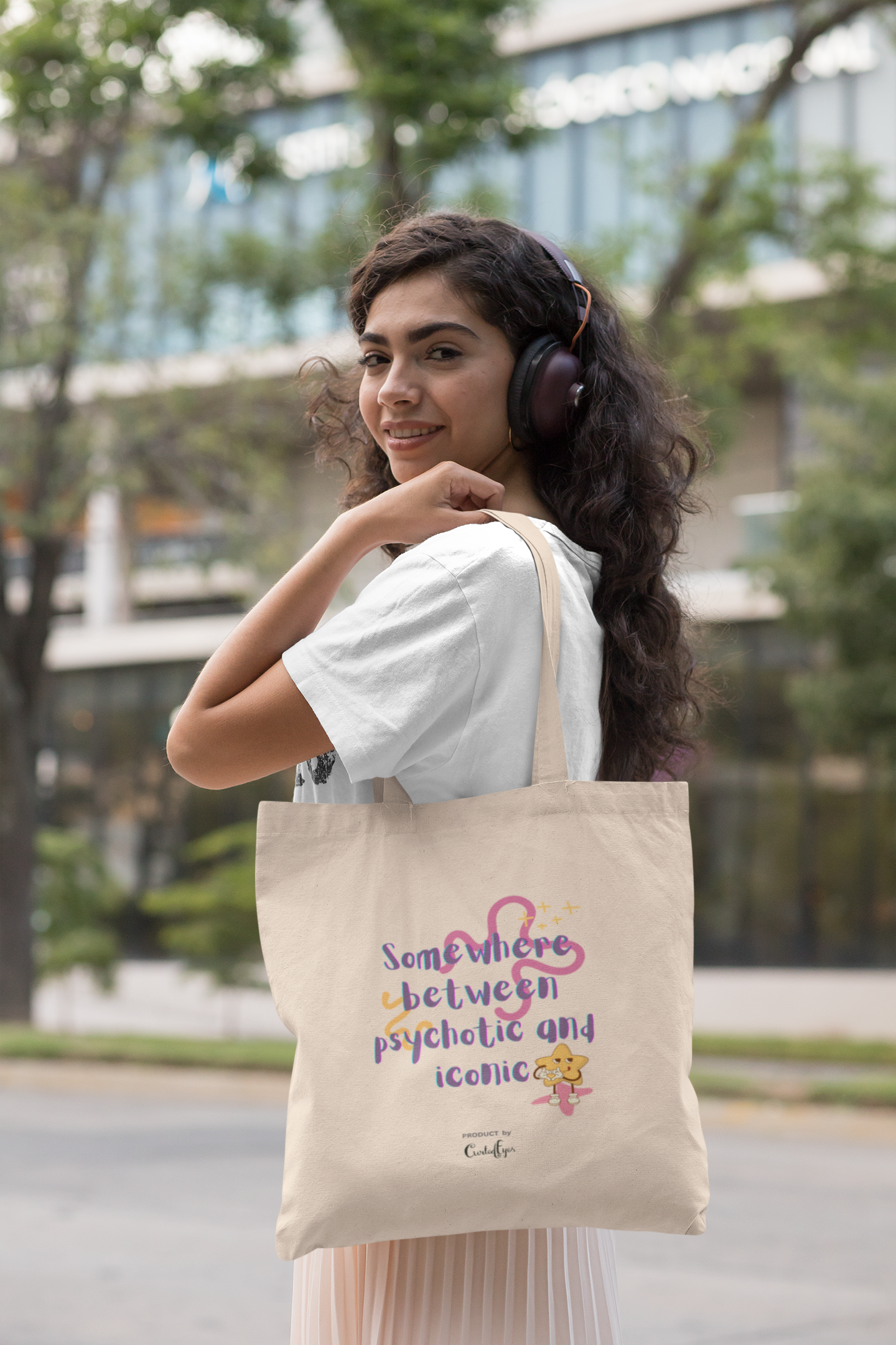 Psychotic but Iconic Tote Bag (Cotton Canvas)