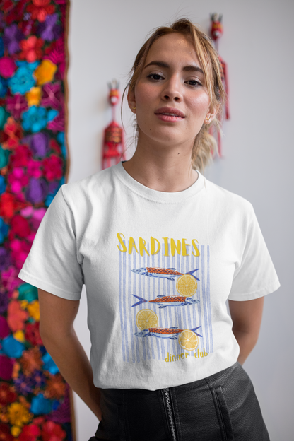 Sardines Dinner Club Cotton Tee (Cotton, Unisex)