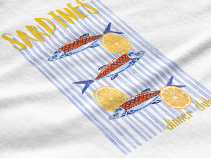 Sardines Dinner Club Cotton Tee (Cotton, Unisex)