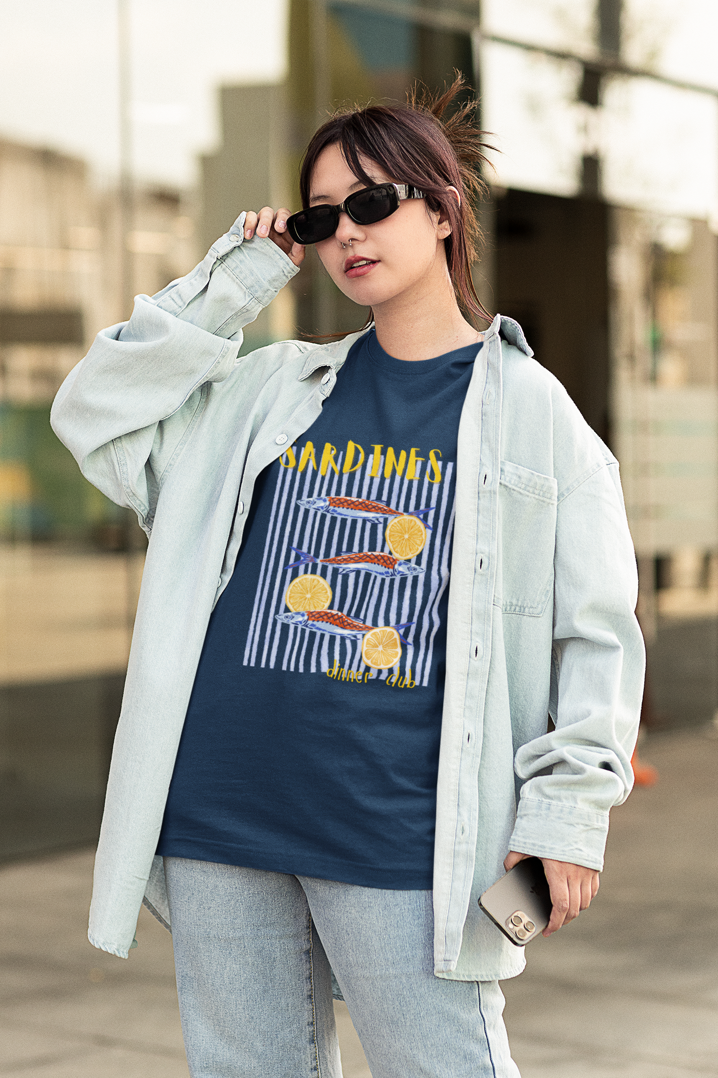 Sardines Dinner Club Oversized Luxe Tee (Cotton, Unisex)