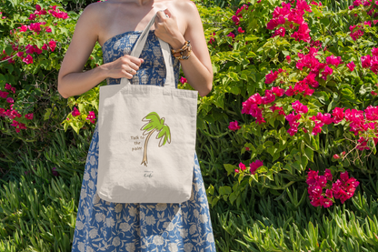 Talk To The Palm Tote Bag (Cotton Canvas)