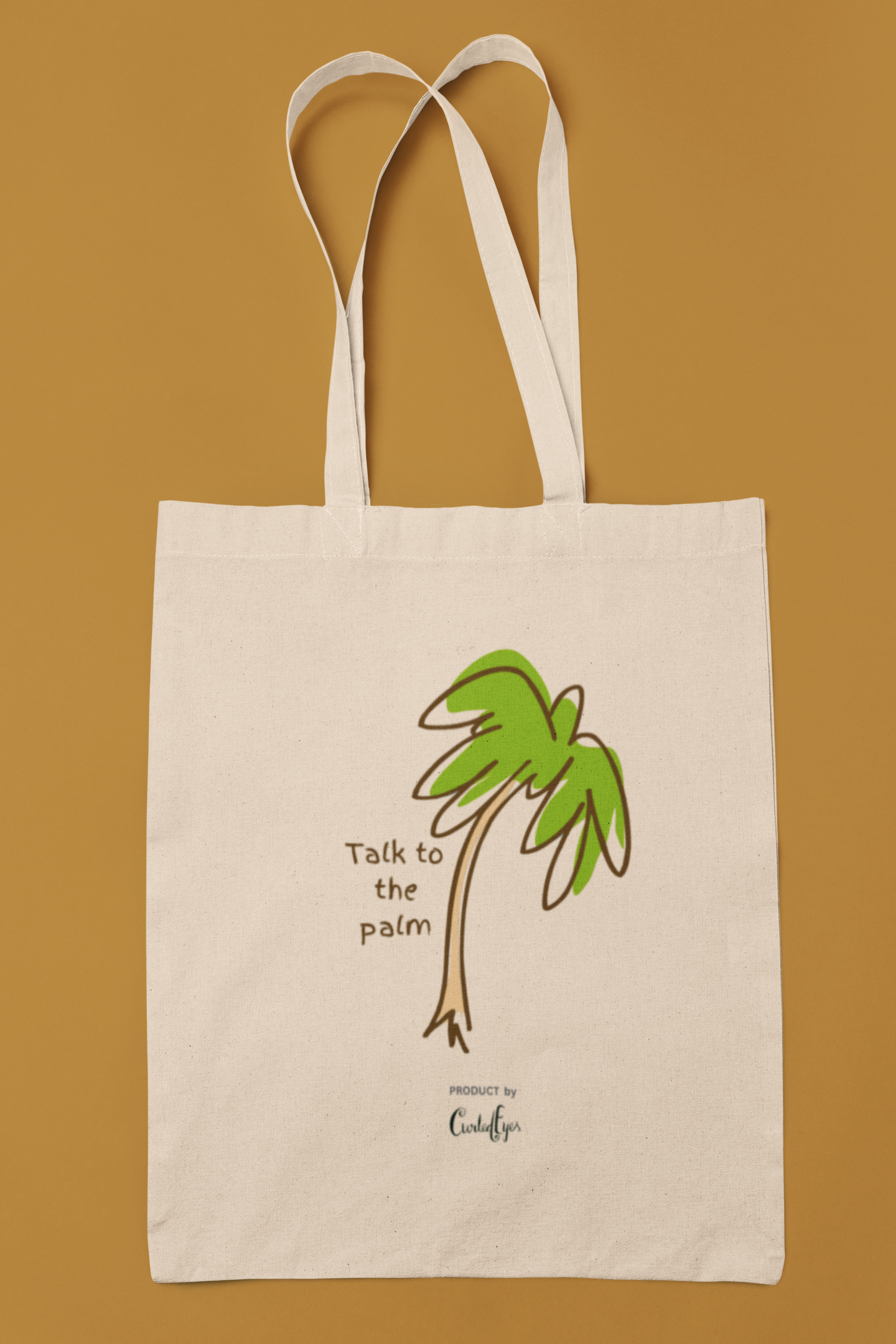 Talk To The Palm Tote Bag (Cotton Canvas)