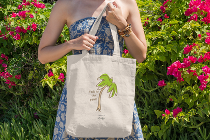 Talk To The Palm Tote Bag (Cotton Canvas)