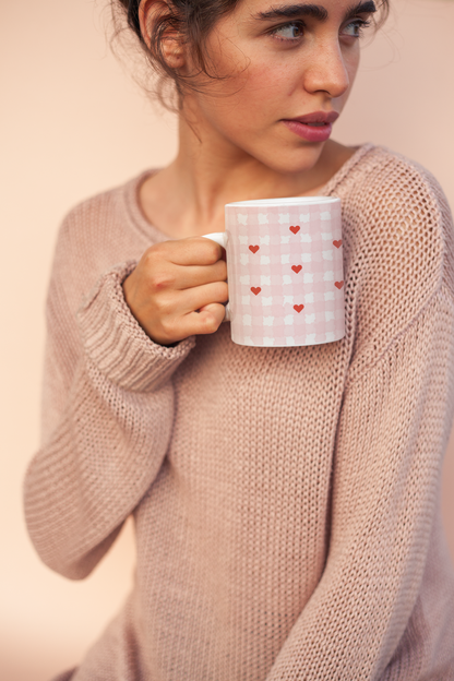 Set of Mugs, Tiny Hearts, Ceramic 330ml